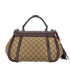 Techno Horsebit Top Handle Bag, back view